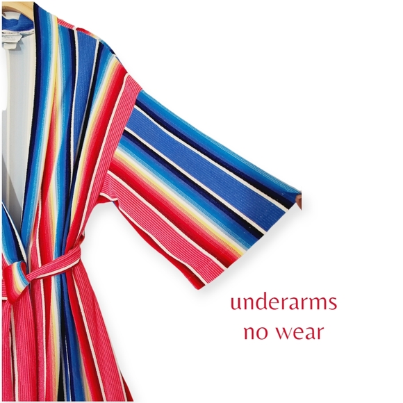 JCPENNY 1976 Spring Summer Kimono Robe Rainbow Longline Slinky Drappy Vintage - Picture 6 of 14